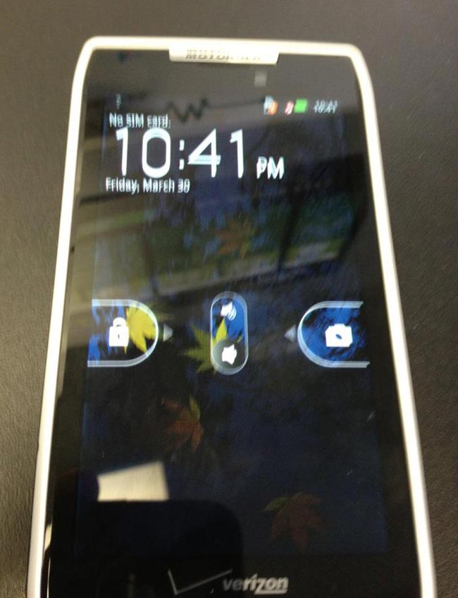 Droid Razr phone with repaired screen