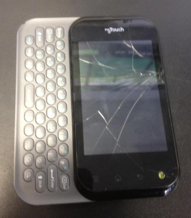 LG MyTouch slide phone with broken digitizer