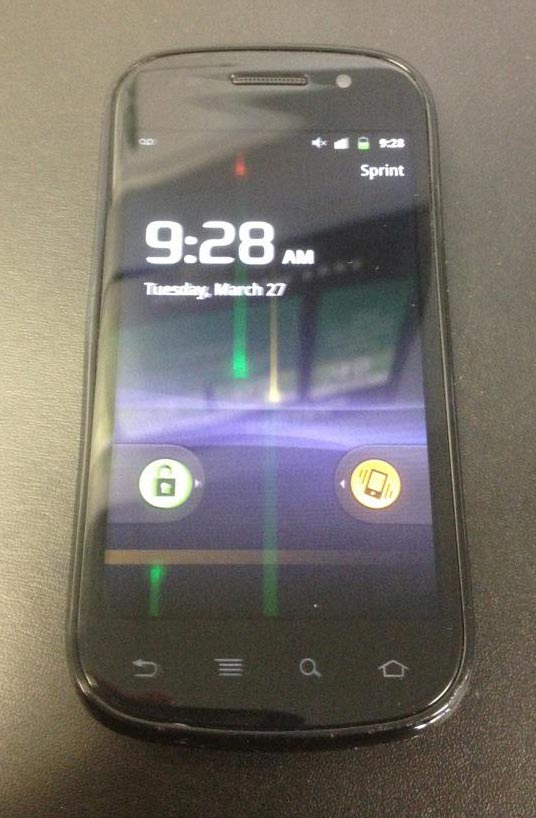 Samsung Sprint Nexus S with a repaired digitizer
